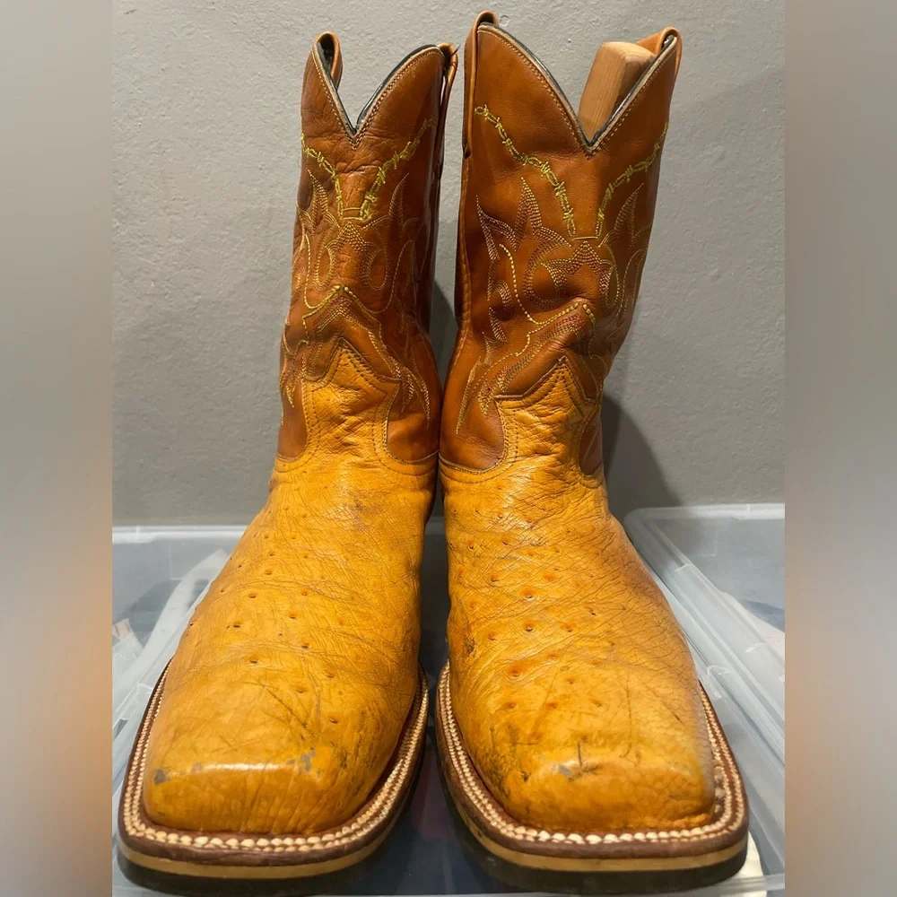 Vintage La Grange Ostrich Boots 10 1/2 - Picture 3 of 15